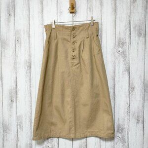 Merfan Cotton A-line Skirt Tan